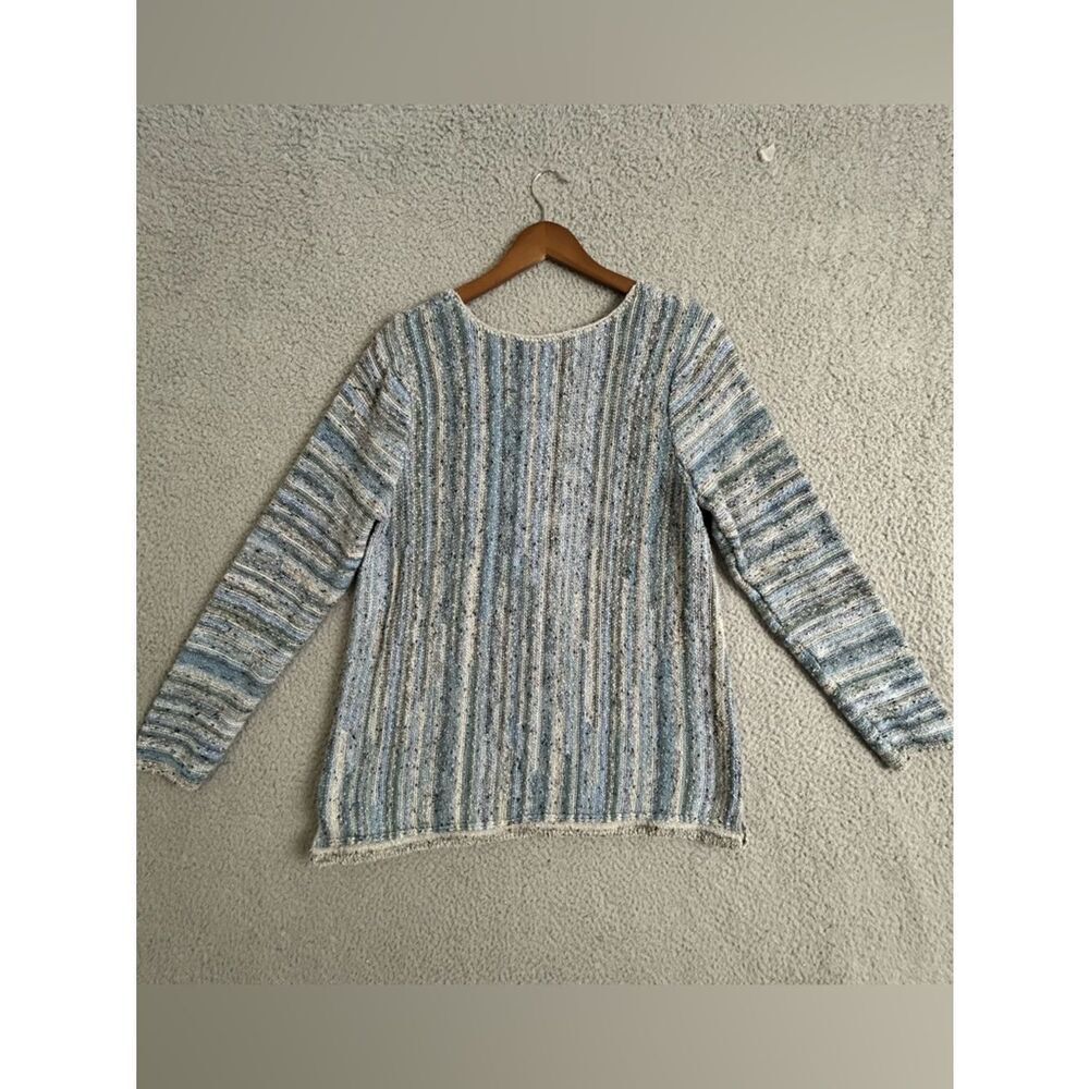 J Jill Light Blue Striped Women’s Pullover Sweater size XL - Picture 3 of 10